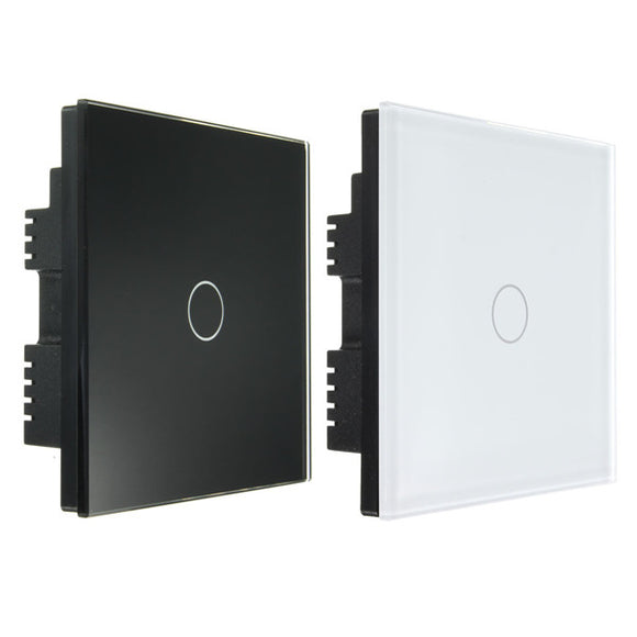 AC 250V Tempered Glass Wall Switch Panel - One Switch Double Control