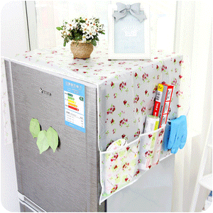 KCASA KC-SR10 PVC Anti-dust Waterproof Oil-proof Refrigerator Fridge Cover With 2 Pockets Organzier