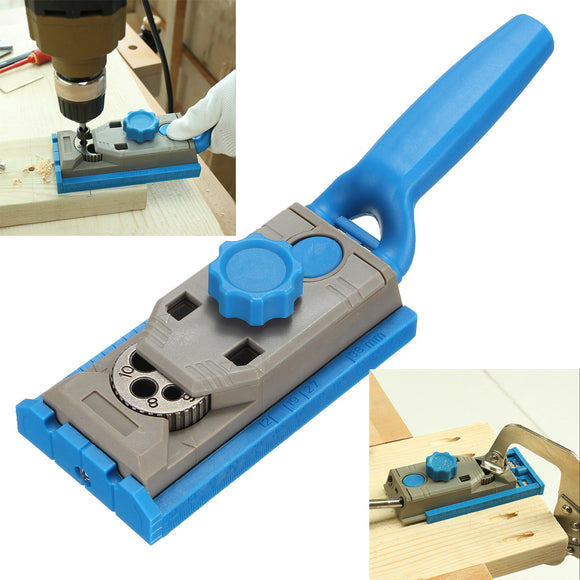 Round Wood Tenon Locator Drilling Positioner Drill Hole Woodworking Tool Pocket Hole Jig