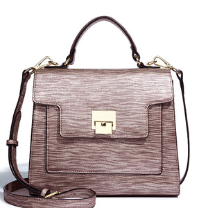 Kadell Serpentine Pattern Shoulder Bags Lock Design Crossbody Bags Women