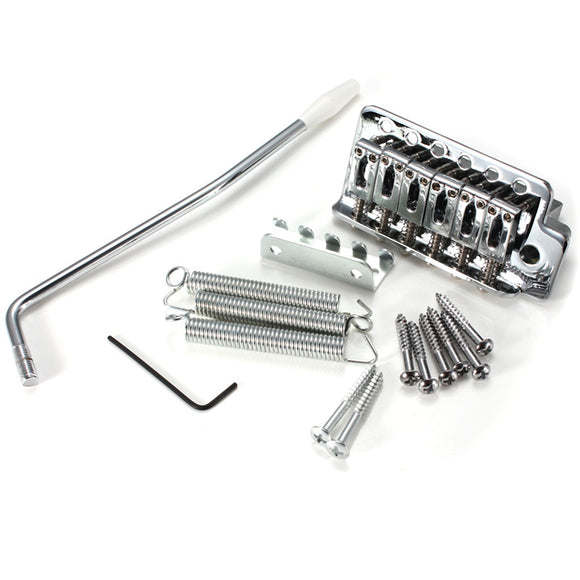 Zebra 1 Set Chrome 6 Strings Electric Guitar Tremolo Bridge for Guitar Parts