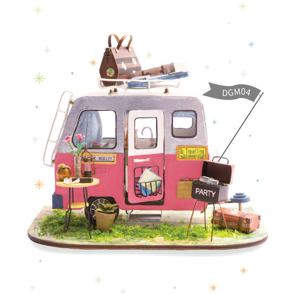 Robotime DG-M04 DIY Doll House Miniature With Furniture Wooden Dollhouse Toy Decor Craft Gift