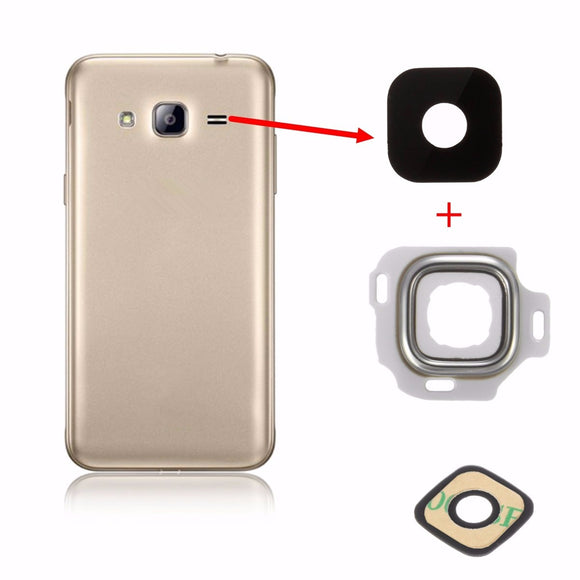 Back Rear Camera Glass Frame Holder Lens Cover For Samsung Galaxy J3 2016