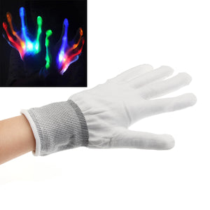 BIKIGHT 6 Modes LED Light Bike Gloves Finger Lighting Electro Rave Dance Halloween Party