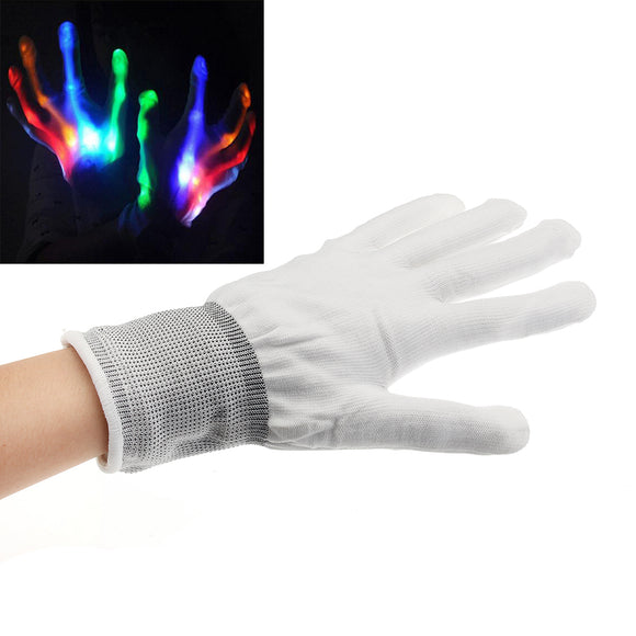 BIKIGHT 6 Modes LED Light Bike Gloves Finger Lighting Electro Rave Dance Halloween Party