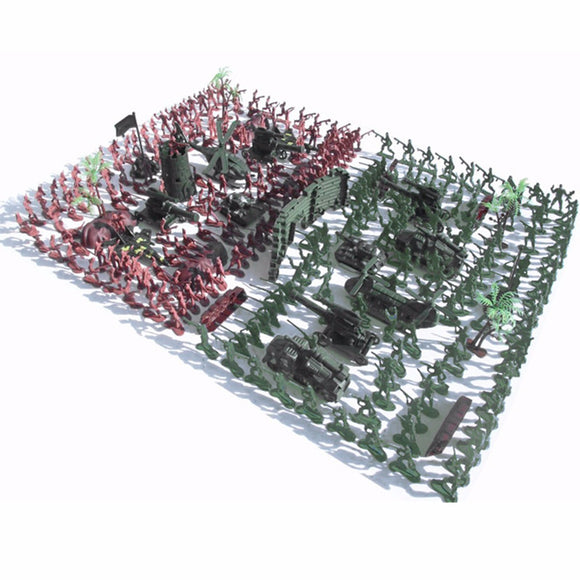 270Pcs Military Soldiers Toy Kit Army Men Figures & Accessories Model For Sand Box