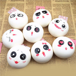 10cm Squishy Bun Toy Random Cute Kawaii Emoji Phone Bag Strap Pendant Slow Rising