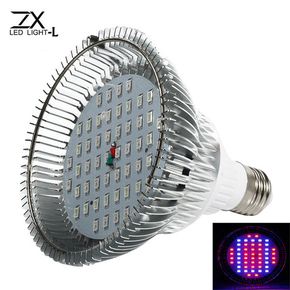 ZX 52W E27 30 RED 22 Blue LED Plant Grow Lamp Bulb Garden Greenhouse Plant Seedling Light