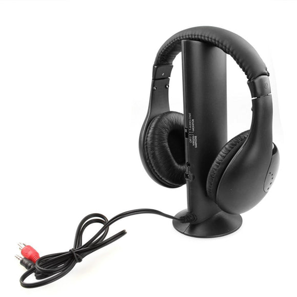 WH-2001 Multifunctional 5 in 1 Emitter Wireless Monitoring FM Radio Gaming HIFI Headphone With Mic