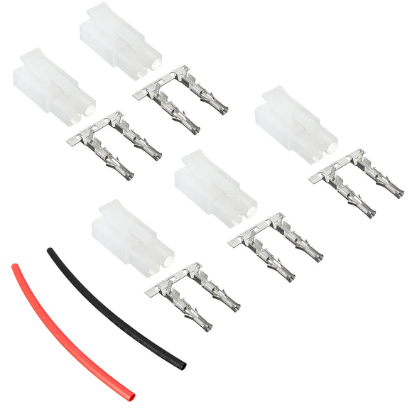 Excellway 5Pcs 7.2V Large Male Battery Connector with 2Pcs Heat Shrinks