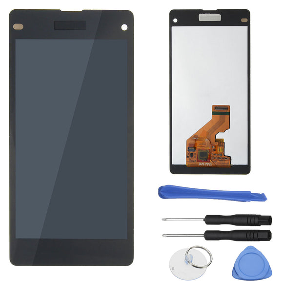 Black Mobile Touch Panel +LCD Display With Tools Repalcement For Sony Xperia Z1 Mini M51w D5503