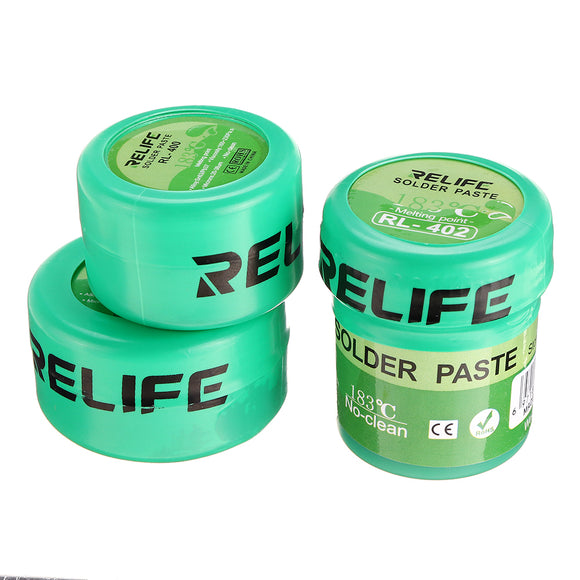 RELIFE High Quality Solder Paste Flux No-clean Soldering Paste RL-400 401 402  Solder Tin Sn63/Pb67 20-38um Soldering Iron