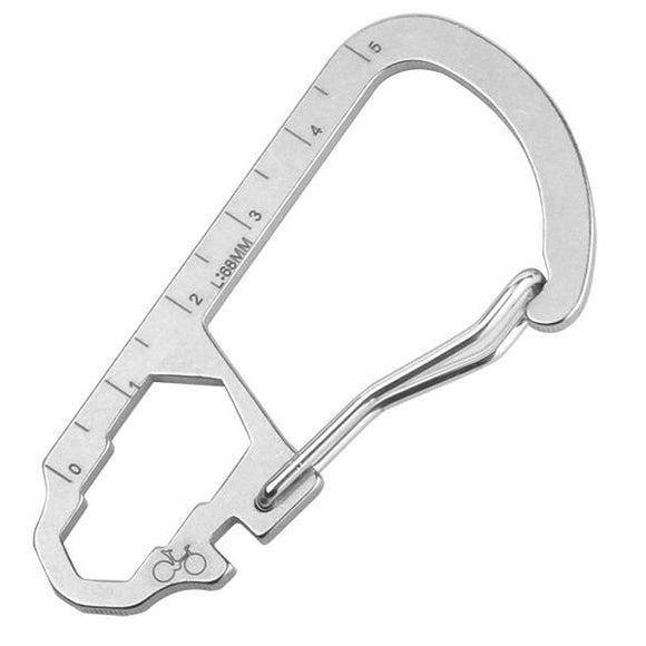 Keith Ti1101 1 PC Titanium Carabiner Outdoor Rock Climbing D Spring Snap Clip Hooks Keychain Wrench Ruler