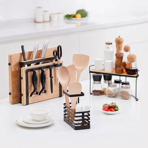 Kitchen Storage Bin Under Shelf Wire Rack Cabinet Basket Iron Storage Tableware Cup Organizer Holder Stand Kitchen Tools Hanging from Xiaomi Youpin