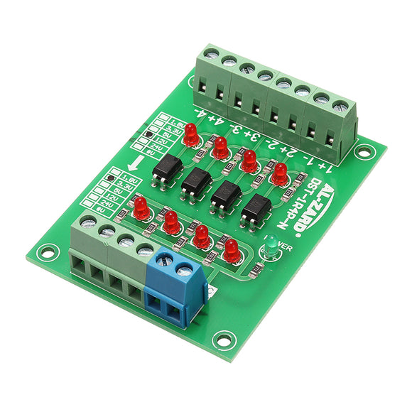 3pcs 12V To 3.3V 4 Channel Optocoupler Isolation Board Isolated Module PLC Signal Level Voltage Converter Board 4Bit