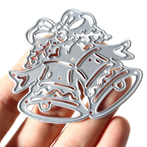 Christmas Bell Metal Die Cutting Stencil Template DIY Scrapbook Photo Paper Gift Party Decor Tool