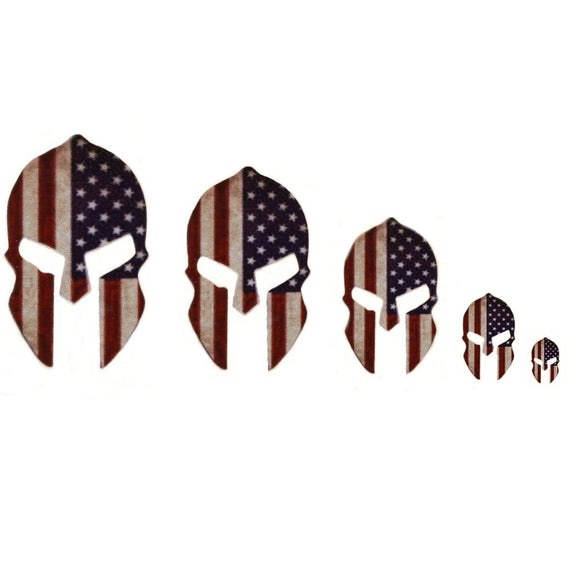 American Flag Helmet Sticker Patriotic USA Fearless Warrior Decal Vinyl