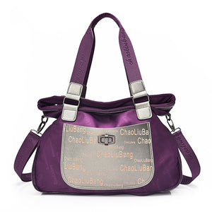Women Nylon PU Lock Anti Theft Handbags Casual Shoulderbags Capacity Crossbody Bags