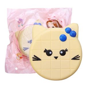 Bread Squishy Cat Face 10CM Jumbo Slow Rising Soft Toy Gift Collection With Packaging