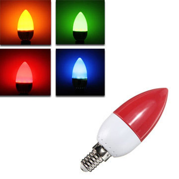 E14 5W LED Bulb 10 SMD 2835Colorful Energy Saving Candle Light Chandelier Lamp AC 220V