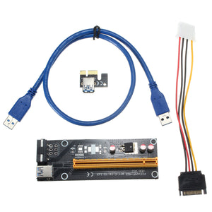 PCI-E 1x to 16x Graphics Extension Cable Extender Riser Card Adapter Mining Dedicated USB 3.0