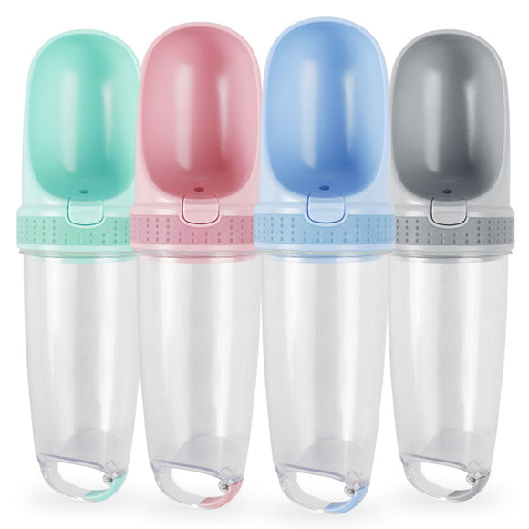 350ml Portable Dog Cat Pet Water Bottle Cup Travel Pet Drinking Dispenser Feeder