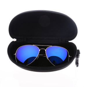 Zipper Eyeglassees Sun Glassess Hard Case Box Black