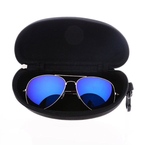 Zipper Eyeglassees Sun Glassess Hard Case Box Black