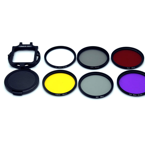 58mm UV CPL ND Filter Kit for Gopro Hero 5 Black Waterproof Housing Case