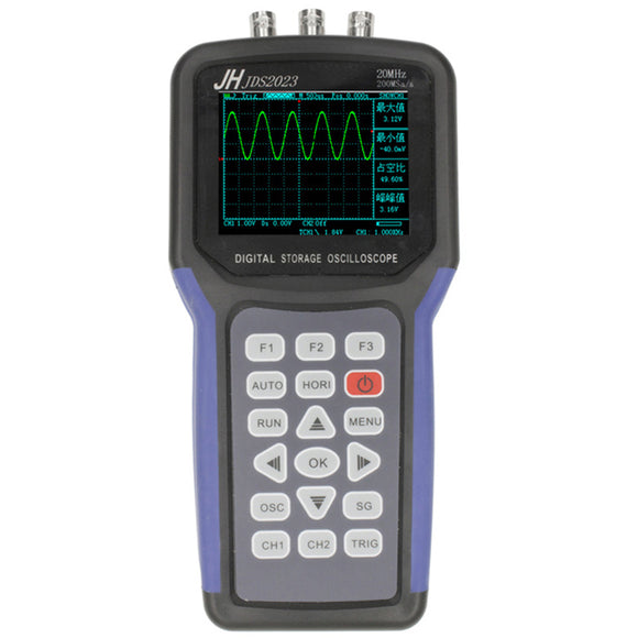 JDS2023 Digital Storage Handheld Oscilloscope 1 Channels 20MHz Oscilloscope AC/DC Input Coupling