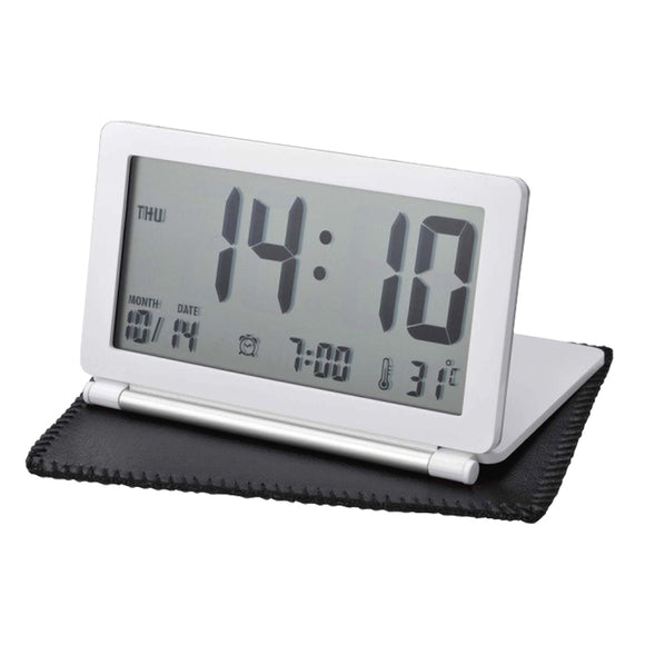 Electronic Travel Alarm Clock Folding Mute Fashion Portable Temperature Chronograph Travel Clock