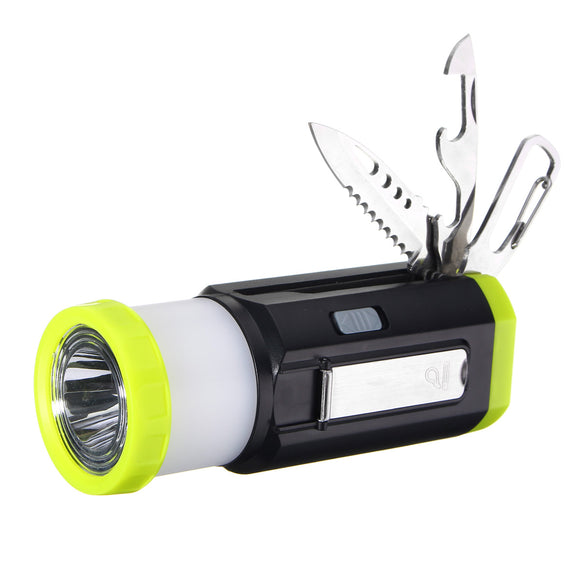 Hiking Emergency EDC Tools LED Camping Lantern Gadget Multifunctional Handy Flashlight Torch