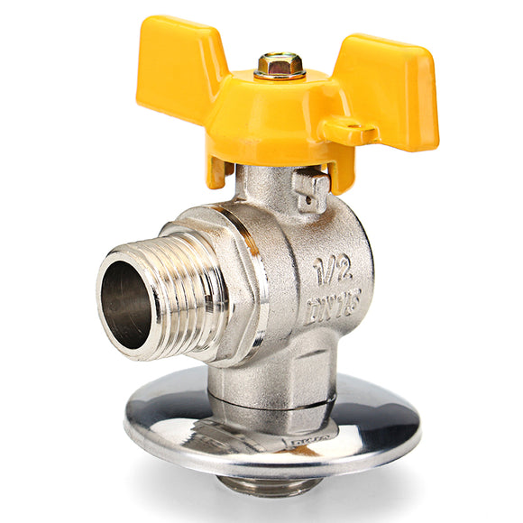 TMOK 1/2 PEX Tube Triangle Valves Brass Angle Flare Gas Ball Valve Blue Handle For Water Mainfold