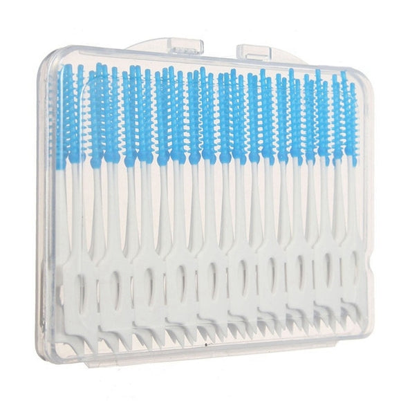 200pcs Interdental Between Teeth Floss Brush Elastic Massage Gum Toothpick
