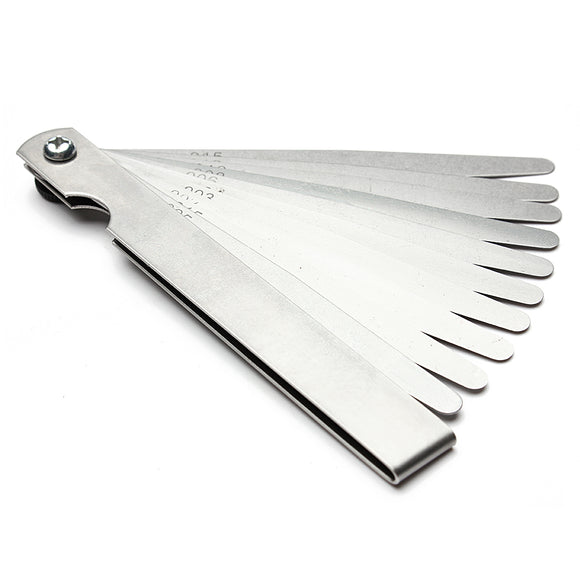 10 Blades Metric Feeler Gauge 0.04-0.63mm Measure Tool Machinery Manufacturing