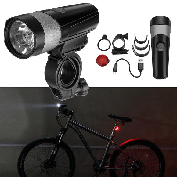 WHeeL UP 600LM Bicycle Light Cycling Light Bike Light Tail Light Set USB Rechargeable Motorcycle