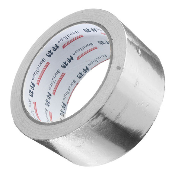 50mm x 25M Silver Aluminum Foil Tape Heat Reflection Self Adhesive Seal Ring Roll Tape