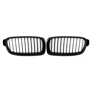 Pair Gloss Black Front Kidney Grille For BMW F30 F31 F35 320i 328i 330i