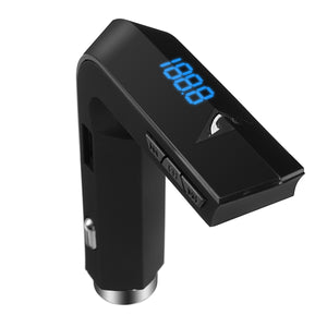 bluetooth 4.2 Car Kit FM Transmitter Handsfree MP3 Player USB Charger