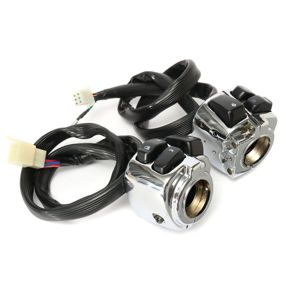1 inch Handlebar Control Switches with Wiring Harness for Harley Motorcycle
