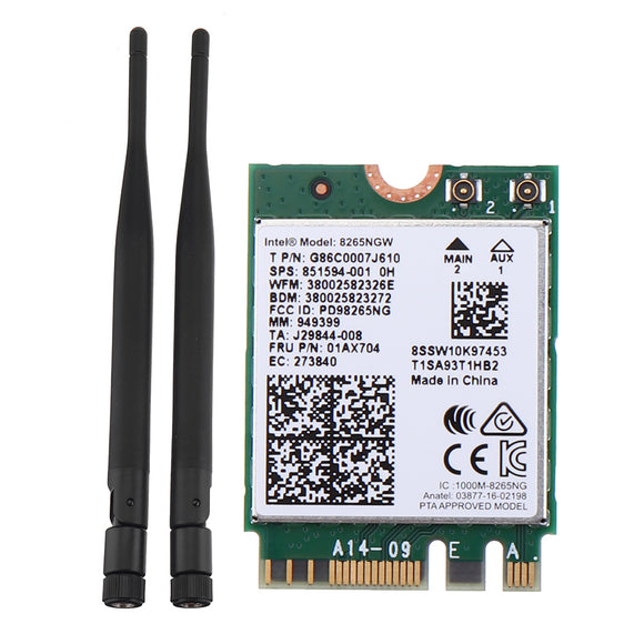 Wareshare Wireless Network Card Intel 8265AC 8265NGW 2.4G/5G WIFI bluetooth 4.2 Module For Jetson Nano