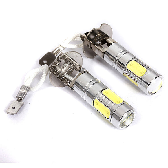 Pair DC 9V-30V 7.5W 6000K H3 LED COB Car Fog Lights Daytime Running Lights Lamp Bulb