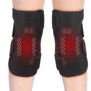 45-65 Electric Heated Knee Pads Men Women Vibration Massage Far Infrared Middle-Aged Elderly Warm Wrap Pain Relief Heating Massage Knee Pads Adjustable Temperature