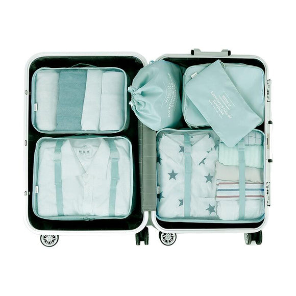 6 Pcs Storage Bag Waterproof Travel Luggage Clothes Organizer Toiletries Bag