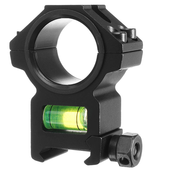 25mm Flashlight Laser Scope Ring Mount Holder Adapter w/ Bubble Vial for 20mm Picatinny Rail
