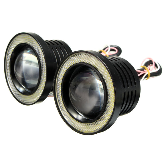 Wireless Control 3inch LED RGB Color Fog Lights White Angel Eye Rings Car Light