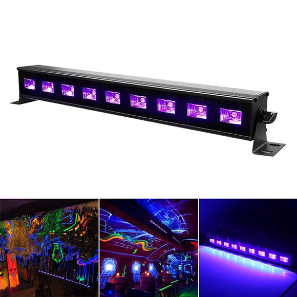 9x3W UV Purple LED Bar Light Wall Washer Lamp UK/EU Plug for DJ Party Club Home Decor AC100-240V