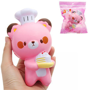 Cook Bear Chef Squishy 7.5*14.5CM Slow Rising With Packaging Collection Gift Soft Toy