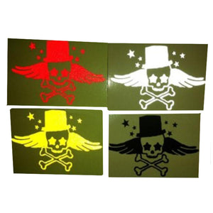 Bike Angel Skeleton Decoration Transfer Reflective Sticker Decals