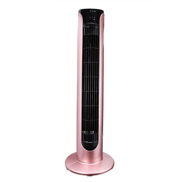 0.8m 220V Tower Fan Leafless Electric Tower Floor Remote Control Household Vertical Air Conditioning Fan Quiet Timing Vertical Fan